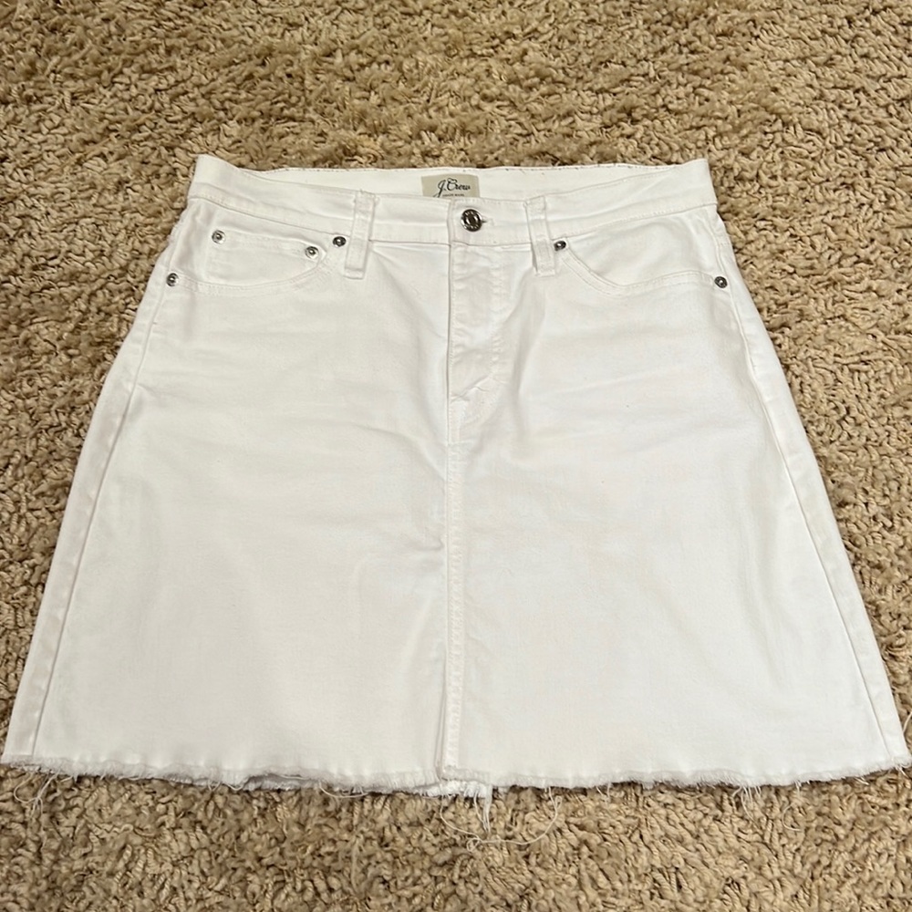J.Crew White Denim Skirt